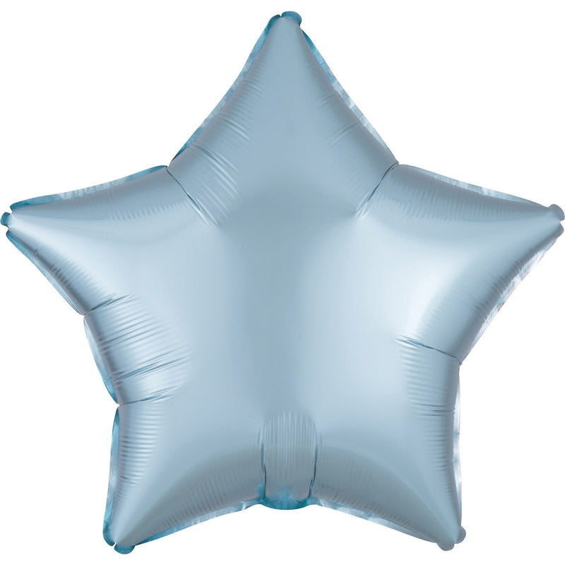 4 Pack Satin Luxe X 4 Pack Star Pastel Blue Foil Balloon