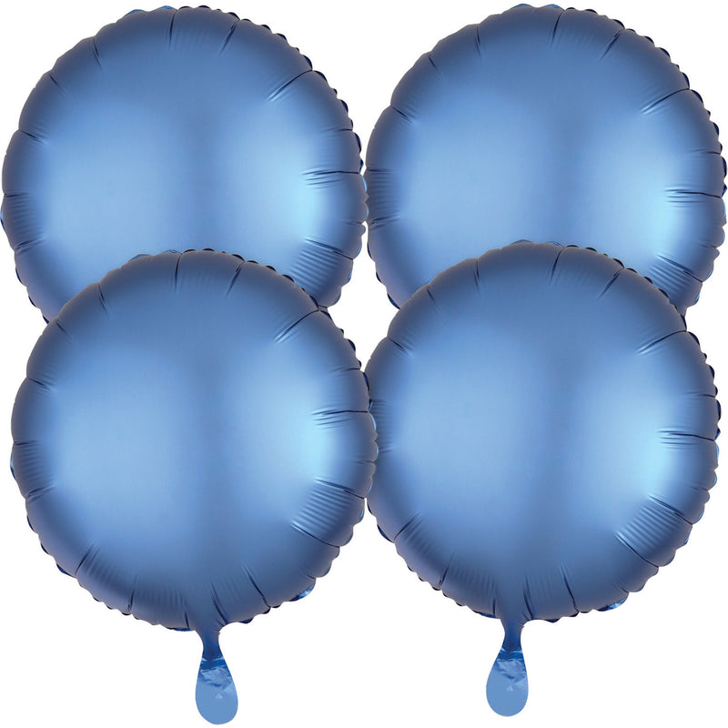 4 Pack Satin Luxe X 4 Pack Circle Azure Foil Balloon G20 packaged