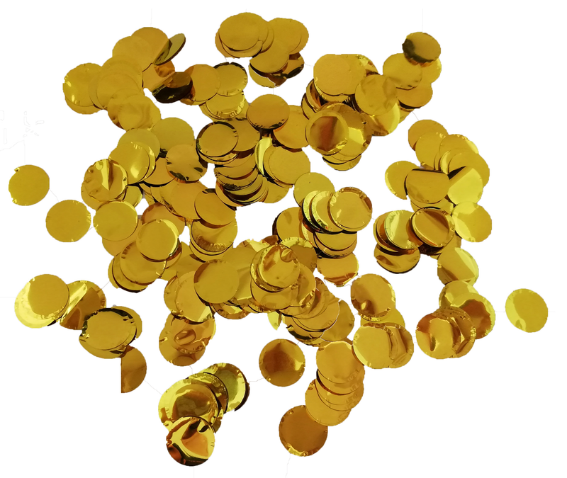 Confetti Metallic Round - 10mm - Gold - 250gr