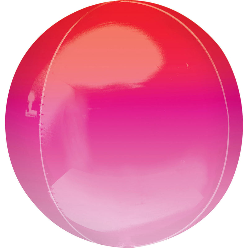 Orbz Ombré Red & Pink Foil balloon G20