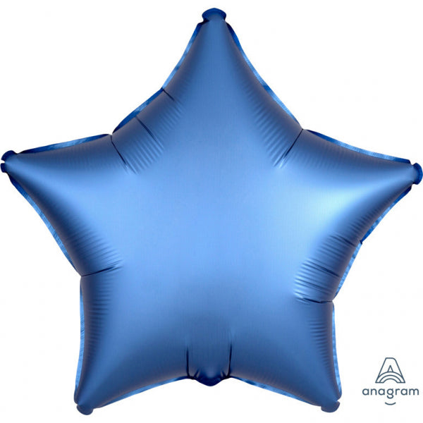 "Satin Luxe Azure" Foil Balloon Star, S15, 43cm