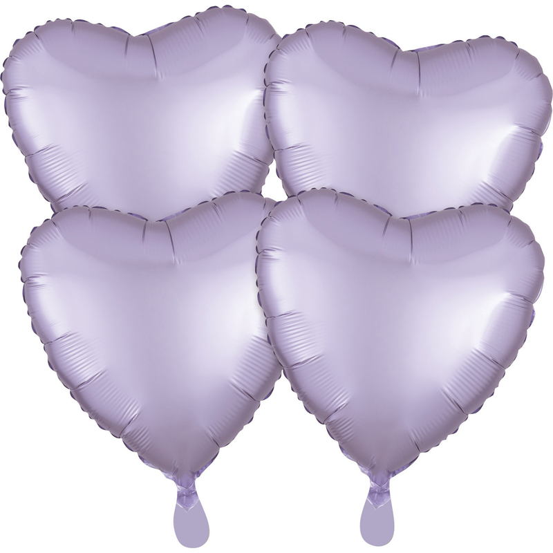 "Satin Luxe Pastel Lilac" Foil Balloon Heart, S15, 43cm